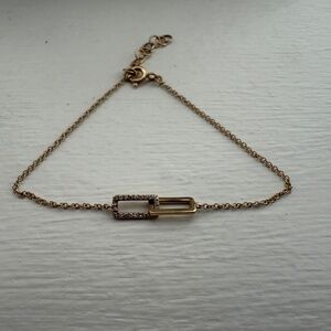 Jen K Designs Diamond 14K Gold Beth Link Bracelet